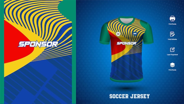 Desenho de camisola de futebol para sublimação ou desenho de camisa esportiva para futebol de críquete