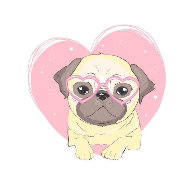 Desenho de cão pug