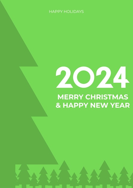 Desenho de capa de 2024 feliz ano novo tipografia forte colorido e fácil de lembrar feliz ano novo 2024 cartaz de design