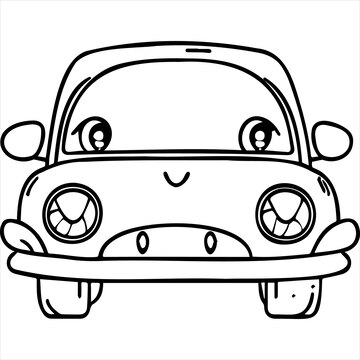 Desenho De Desenhos Animados Kawaii Bonitinhos Ilustrador Adobe Páginas  Para Colorir Esboço Vetor PNG , Desenho De Carro, Desenho De Desenho  Animado, Desenho Kawaii Imagem PNG e Vetor Para Download Gratuito