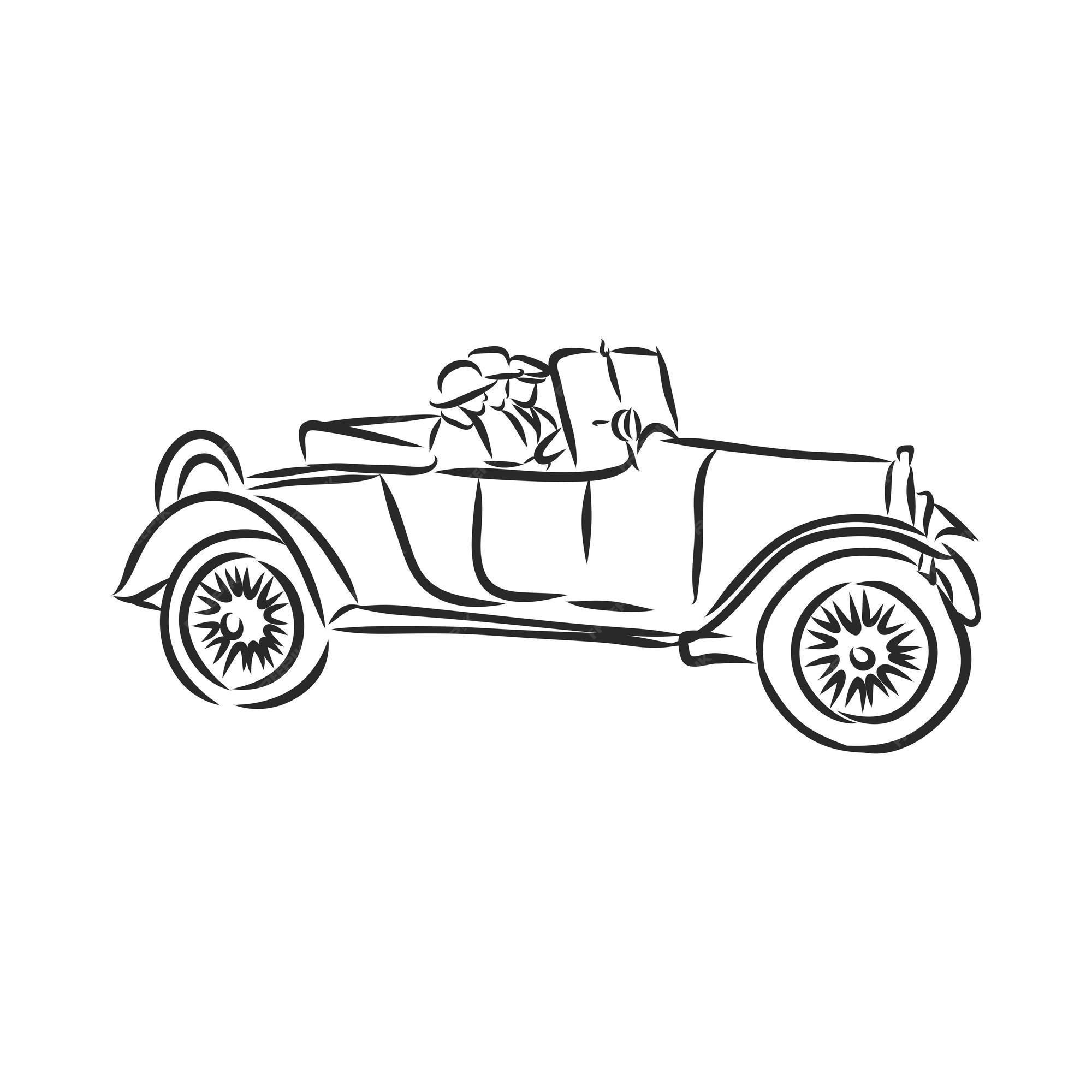 Esboço Do Carro Do Vintage, Livro Para Colorir, Desenho Preto E Branco,  Monocromático Transporte Retro Dos Desenhos Animados Ilus Ilustração do  Vetor - Ilustração de elementos, projeto: 78499966