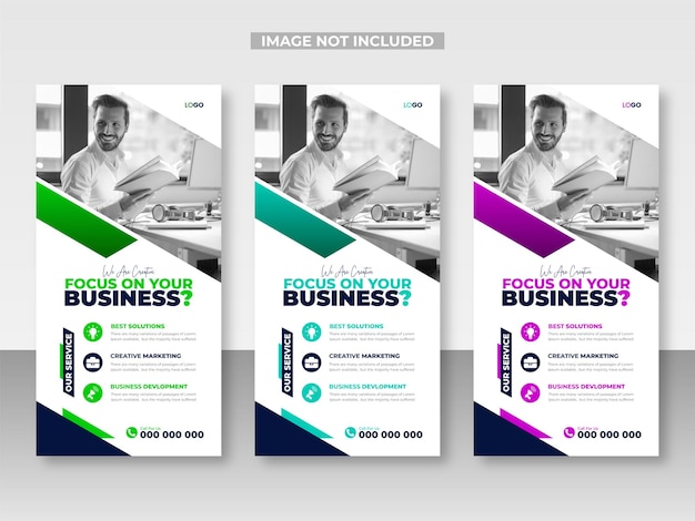 Desenho de cartão de rack corporativo ou flyer de Dl da empresa