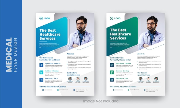 Desenho de cartazes ou cartazes de saúde e médicos corporativos
