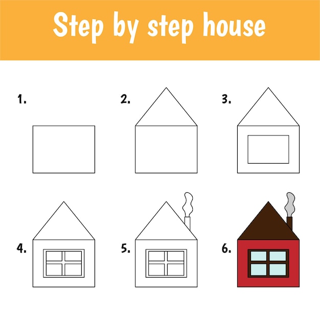 Desenho de casas instruções passo a passo fáceis