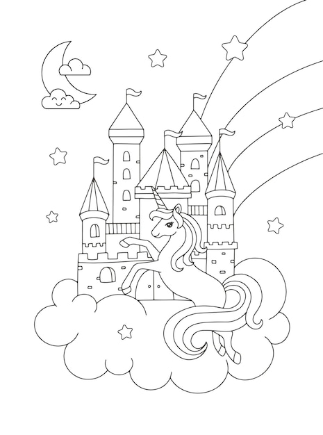 Desenho de Unicórnio para colorir  Desenhos para colorir e imprimir gratis