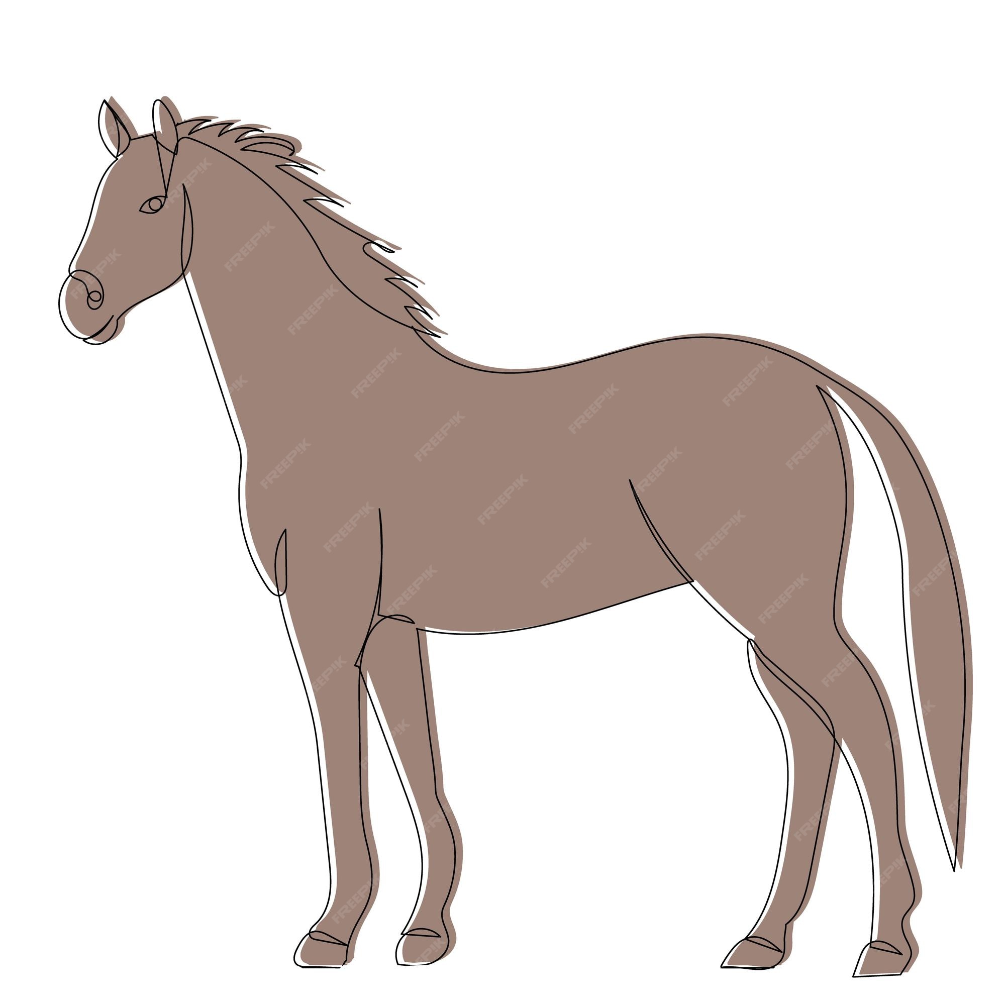 Desenho de cavalo marrom