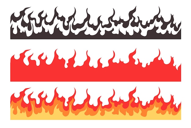 Queimar chama fogo vetor design coleção fogueira silhueta ilustração  gráfica abstrata