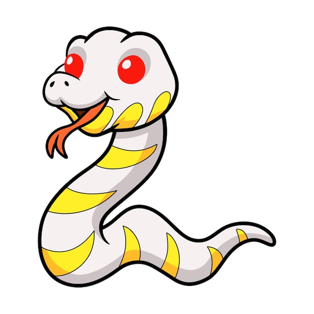 Vetor desenho de cobra de mangue albino bonito