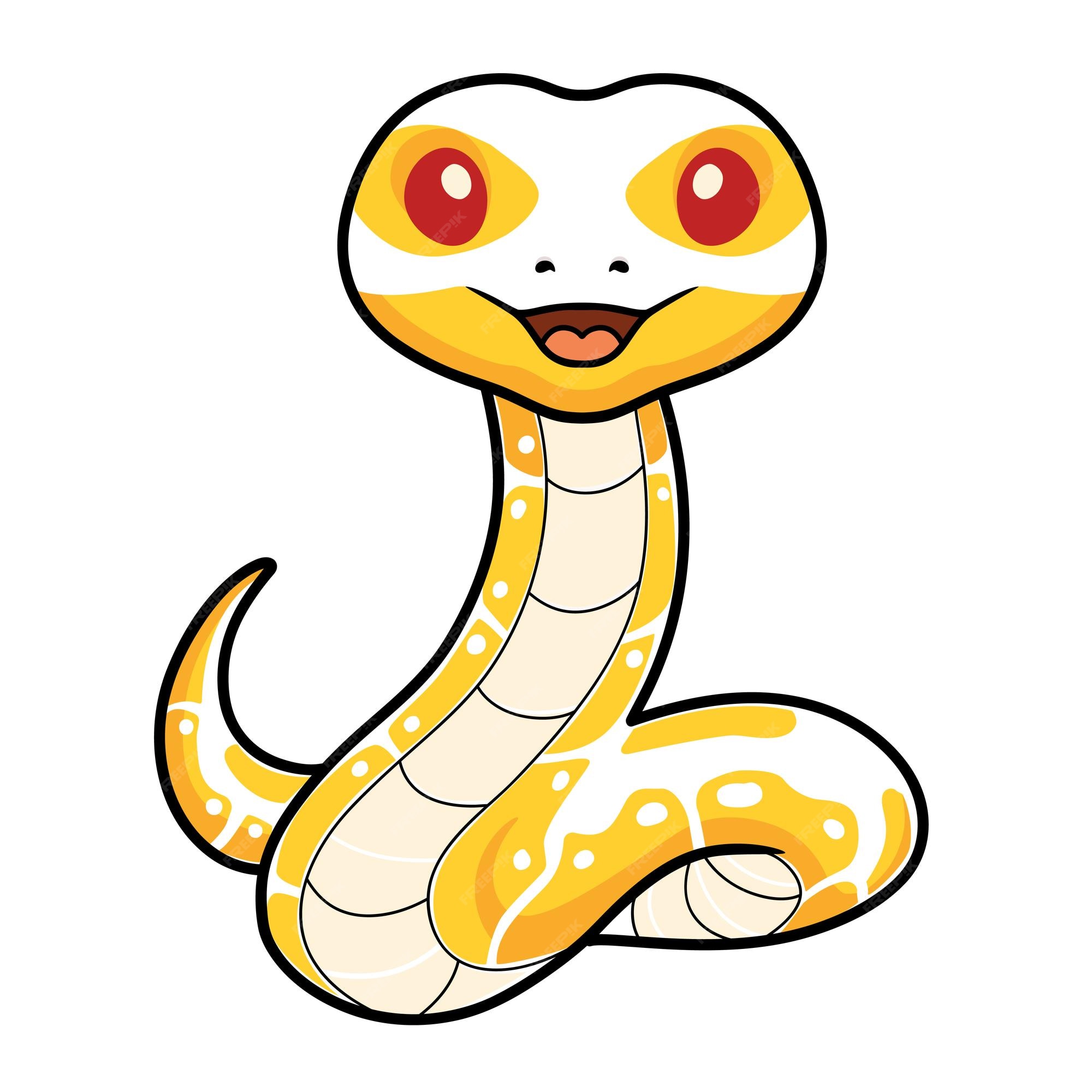 Desenho de cobra python bola albino bonito