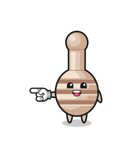 Desenho de concha de mel com gesto de apontar para a esquerda