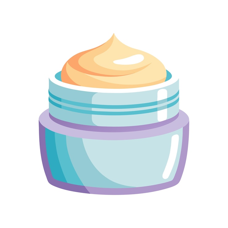 Vetor desenho de creme hidratante plano e minimalista isolado em fundo branco