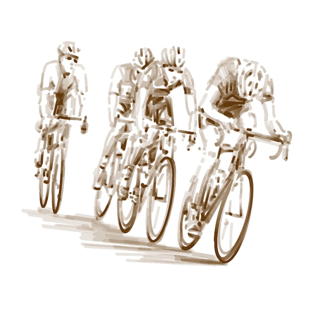 Vetor desenho de criterium road bike racing