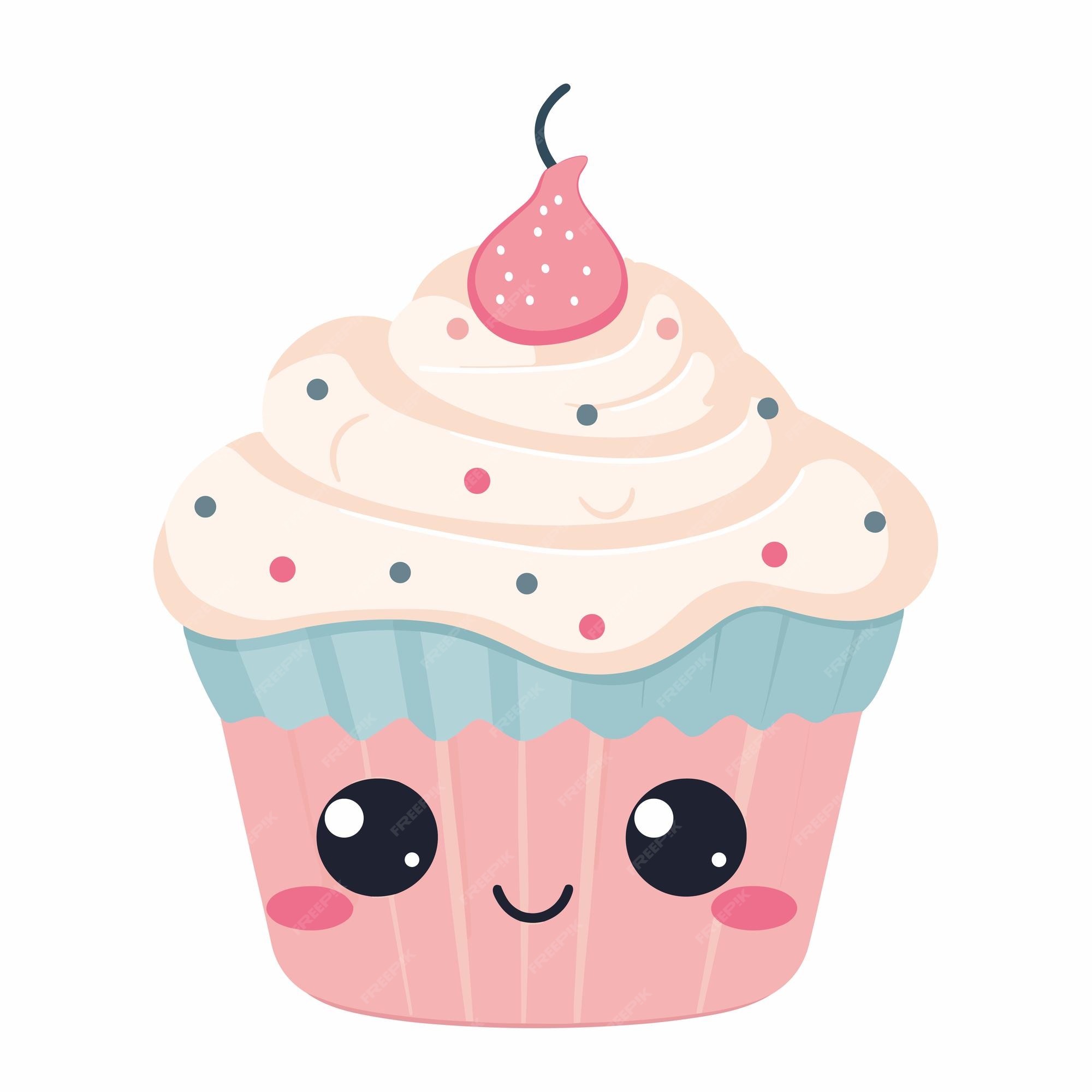 COMO DESENHAR CUPCAKE KAWAII PASSO A PASSO – Desenhos fáceis kawaii. 