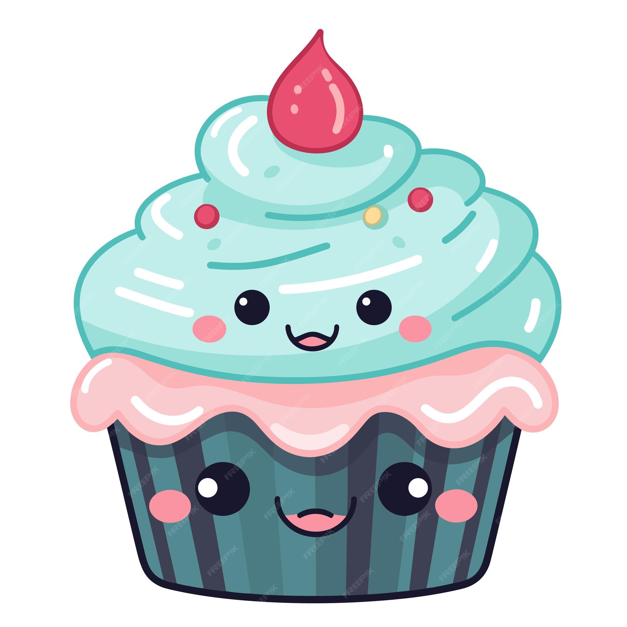 COMO DESENHAR CUPCAKE KAWAII PASSO A PASSO – Desenhos fáceis kawaii. 