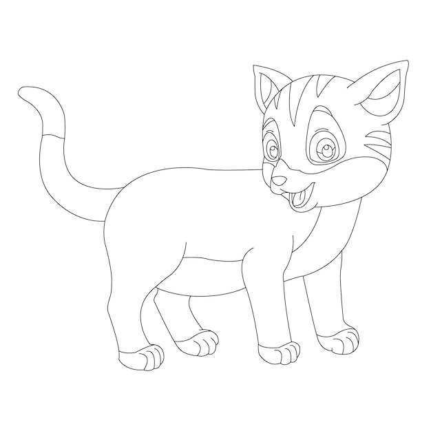 Desenho de desenho de gatinho para colorir para crianças