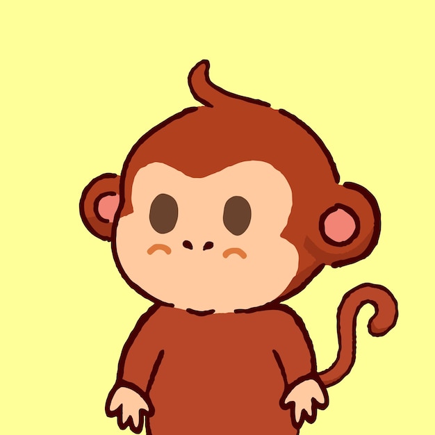 Desenho de desenho de macaco animal fofo