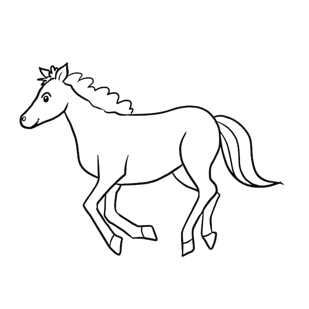 Desenho de desenho de página para colorir de desenho de cavalo