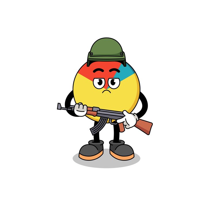 Vetor desenho de desenho de personagem de soldado gráfico
