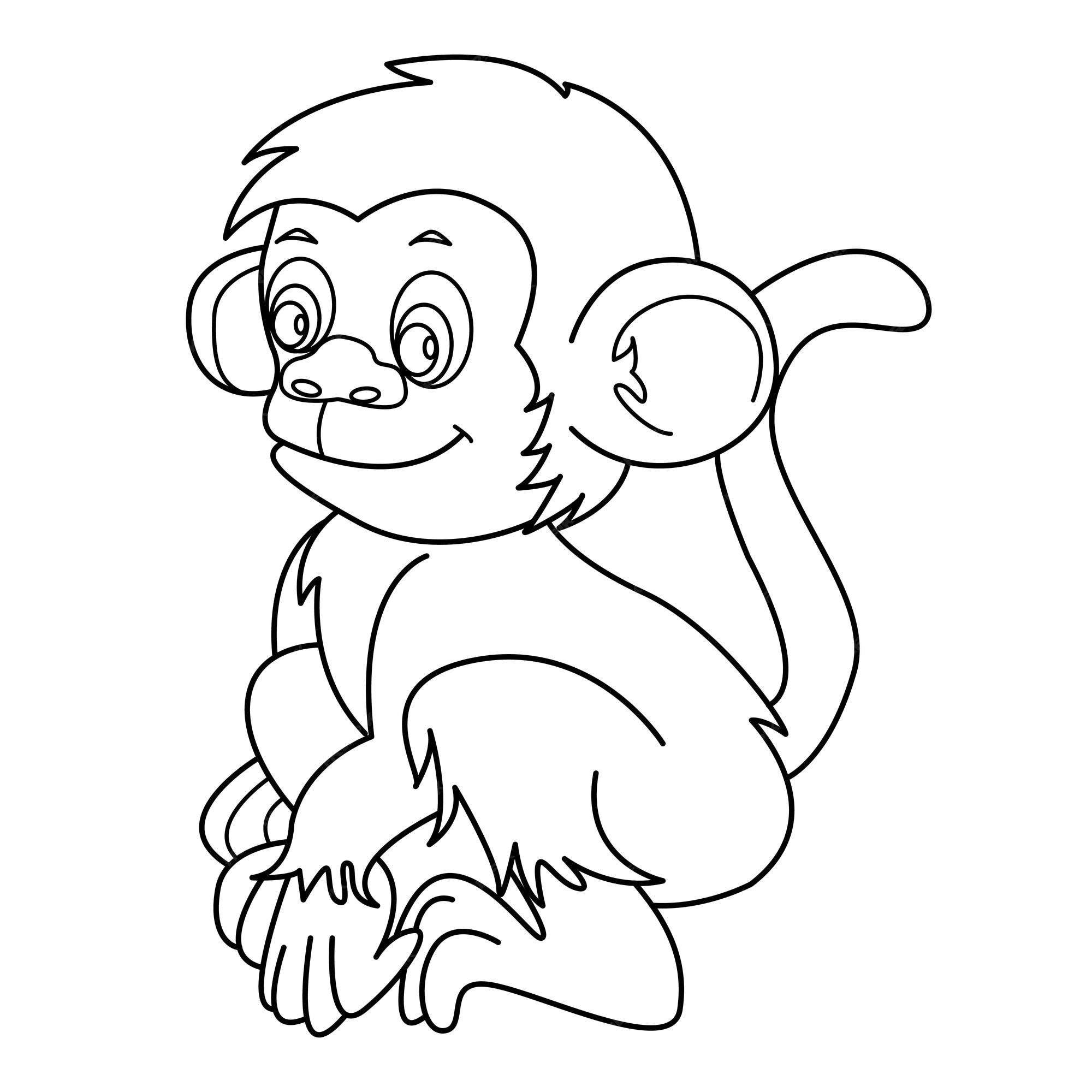 Ícone De Desenho Animado Macaco Sobre Fundo Branco. Design Colorido.  Ilustração Vetorial Royalty Free SVG, Cliparts, Vetores, e Ilustrações  Stock. Image 75569429