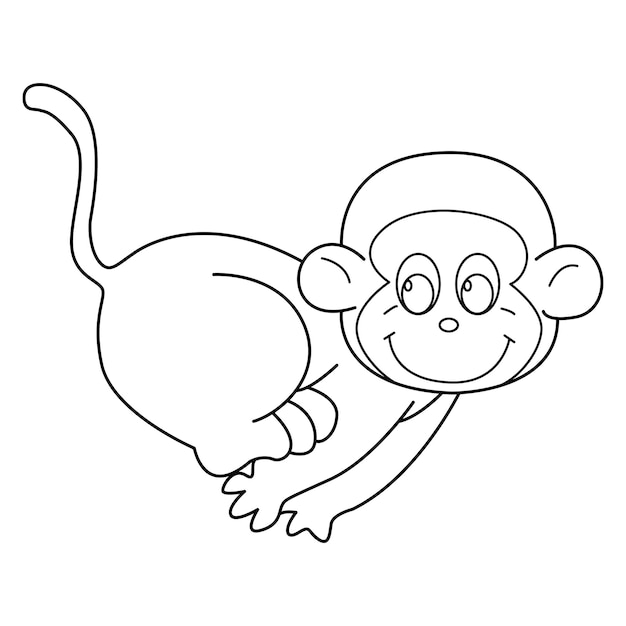 Macaco Sorrindo, Ícone De Desenho Animado Sobre Fundo Branco. Design  Colorido. Royalty Free SVG, Cliparts, Vetores, e Ilustrações Stock. Image  75567728