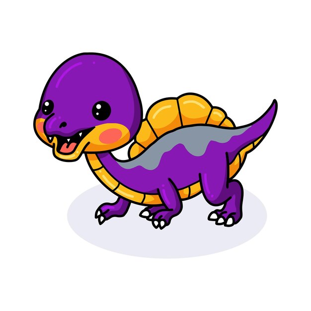 Conjunto De Personagem De Desenho Animado De Dinossauro Roxo Ilustração do  Vetor - Ilustração de wildlife, humano: 221797444