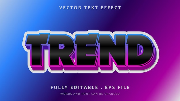 Desenho de efeitos de texto editáveis de tendência de gradiente mínimo 3d