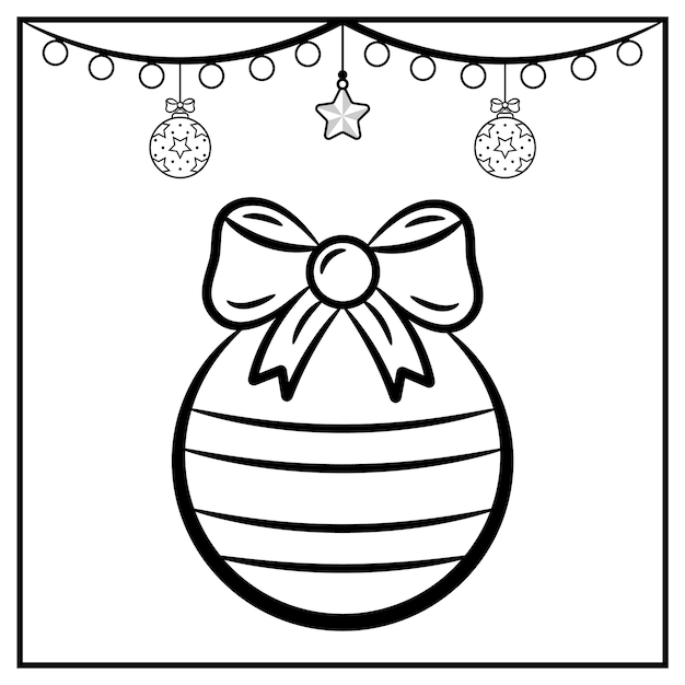 Desenho de Enfeite de natal para colorir  Desenhos para colorir e imprimir  gratis