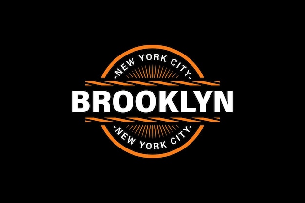 Desenho de escrita de Brooklyn adequado para impressão de tela camisas roupas jaquetas