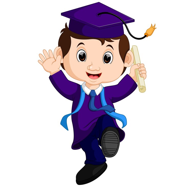 Vetor desenho de estudante de pós-graduação