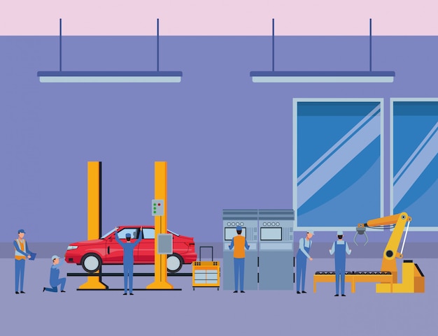 Desenho de fabricação de serviço de carro