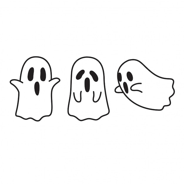 Desenho de fantasma de halloween dos desenhos animados