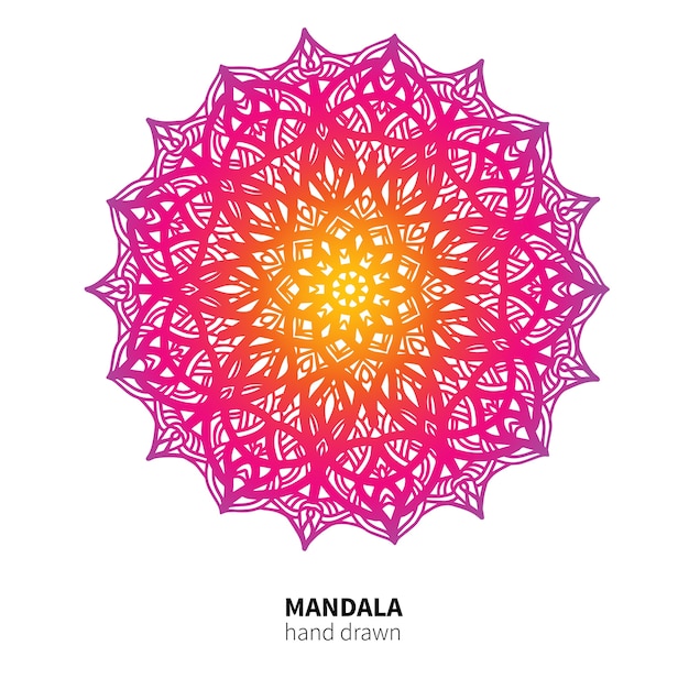 Desenho de flor de mandala