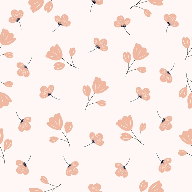 desenho de flor plana padrão de natureza ilustração para cartaz ou mídia social ou panfleto