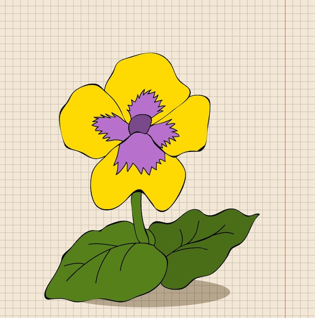 Desenho de flor violeta