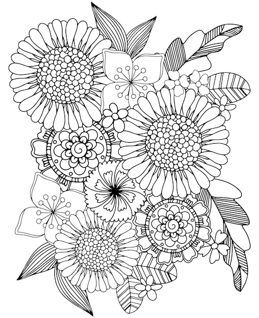 Desenhos para colorir para crianças de Flores e vegetação - Flores e  vegetação - Coloring Pages for Adults