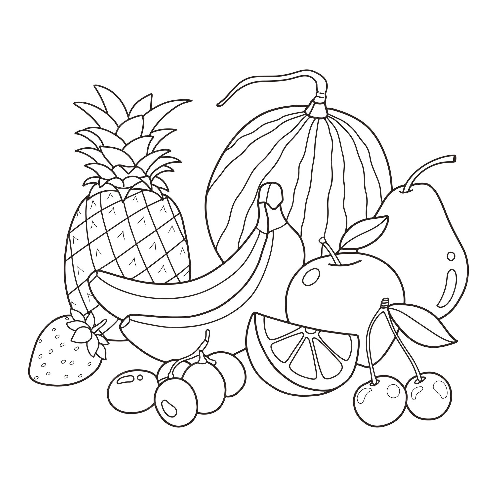 Desenhos De Frutas Para Colorir Para Colorir