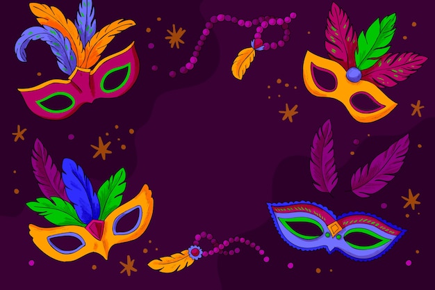 Desenho de fundo de grama de Mardi