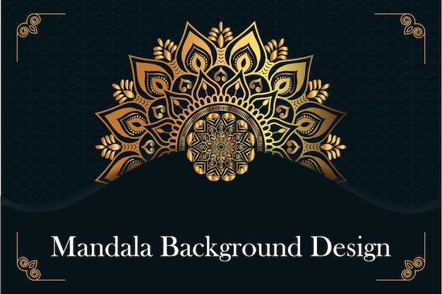 Vetor desenho de fundo de mandala ornamental de luxo de cor gradiente com vetor de apresentação criativa