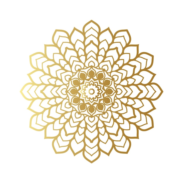 Desenho de fundo decorativo de mandala de luxo vetorial gratuito