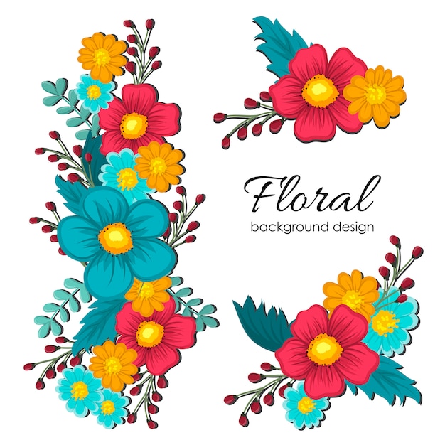 Vetor desenho de fundo floral