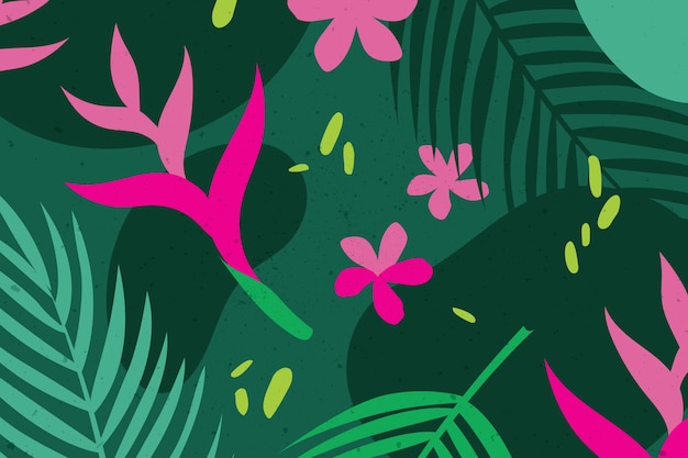 Desenho de fundo rosa e verde