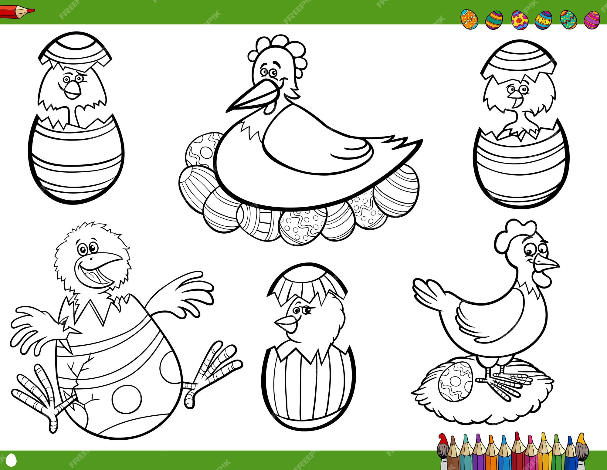 Desenhos para colorir de desenho de uma galinha da páscoa para colorir  