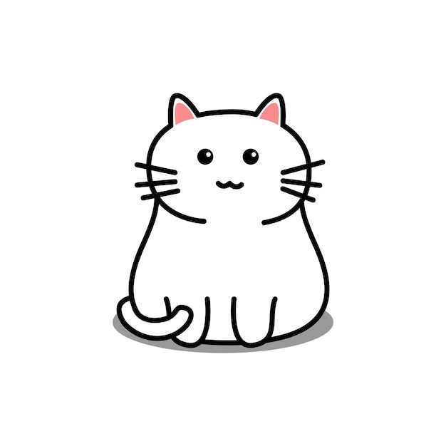 Como Desenhar Um Gato Fofo e Facil Passo a Passo Kawaii