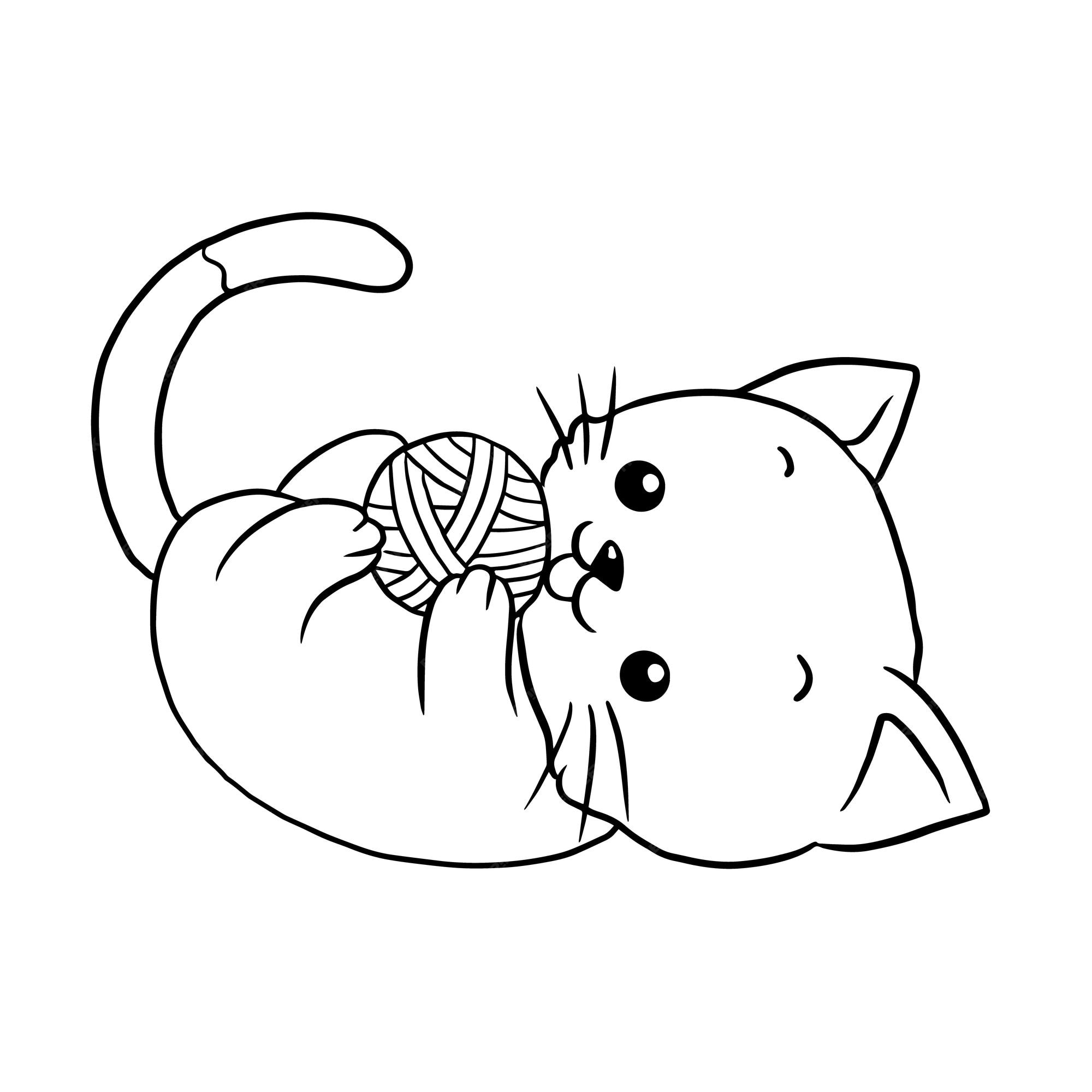 Resultado de imagem para gatinho kawaii para pintar  Desenhos de gatos,  Desenhos de gatinhos fofos, Gato de anime