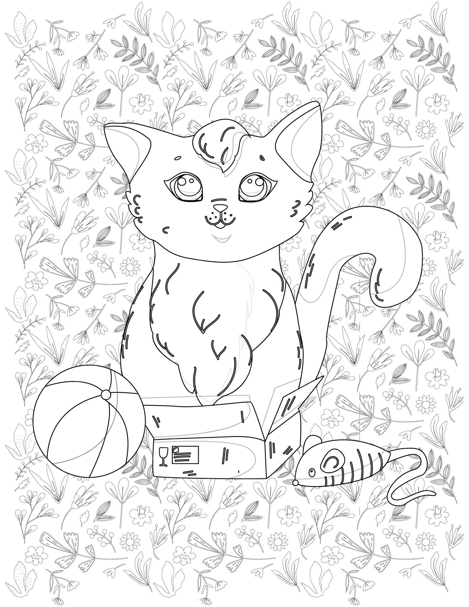 Desenhos para colorir gratuitos de Gatos para baixar - Gatos - Coloring  Pages for Adults