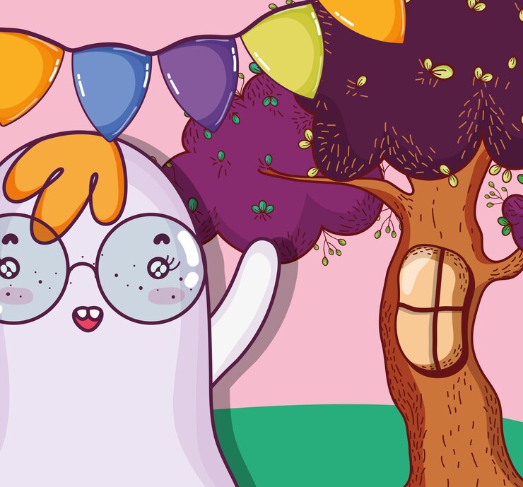 Vetor desenho de halloween fantasma bonito