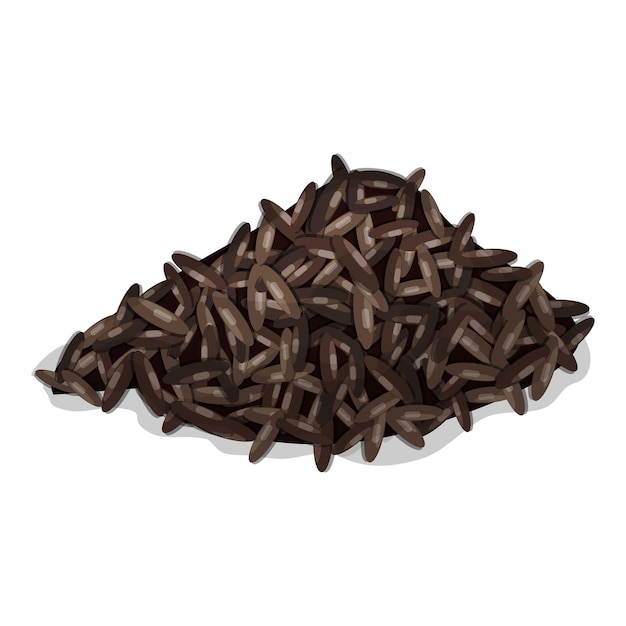 Desenho de ícone de arroz orgânico vetor Farm food Premium product