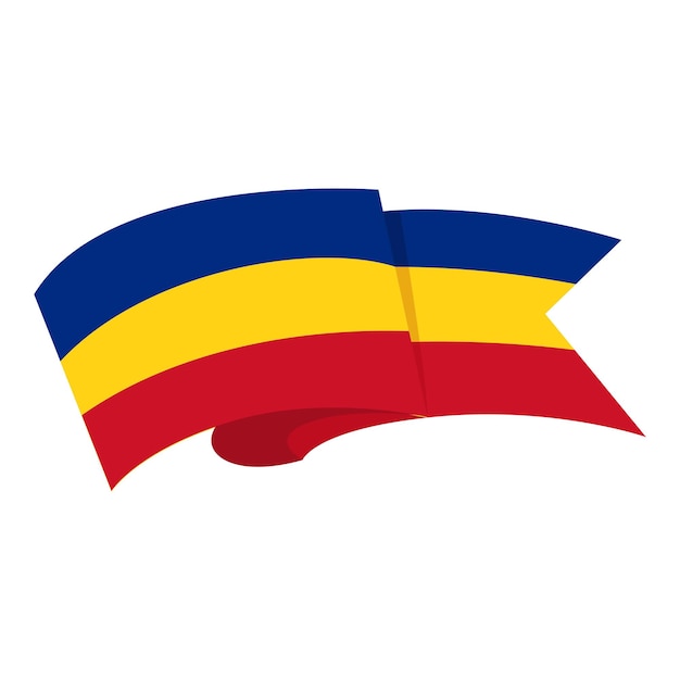 Vetor desenho de ícone de bandeira da romênia vetor dia de viagem do país romeno