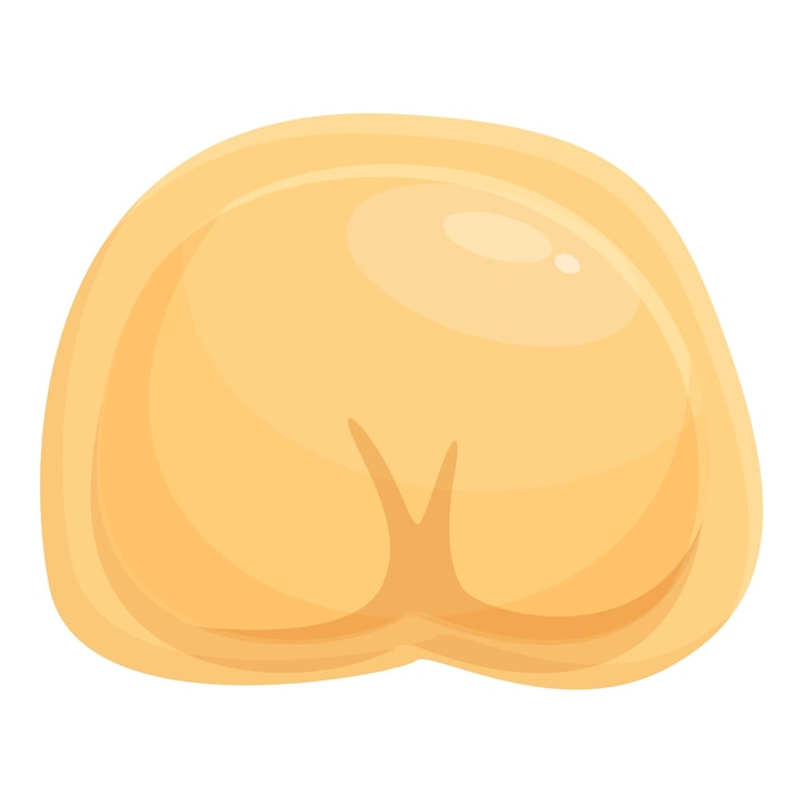 Vetor desenho de ícone de bolinho engraçado vetor comida chinesa carne asiática