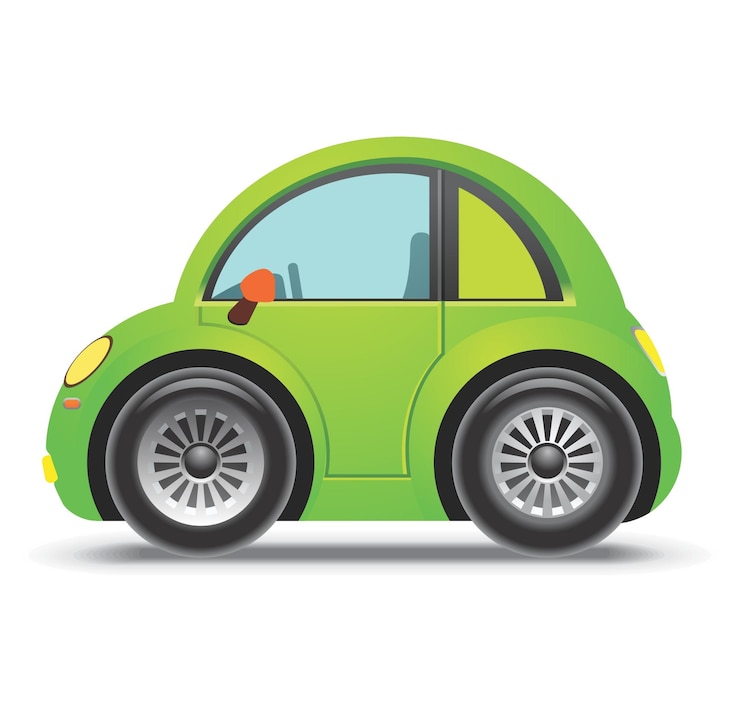 Vetor desenho de ícone de carro verde